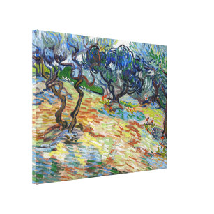 Vincent van Gogh - Olivenbäume: Hellblauer Himmel Leinwanddruck