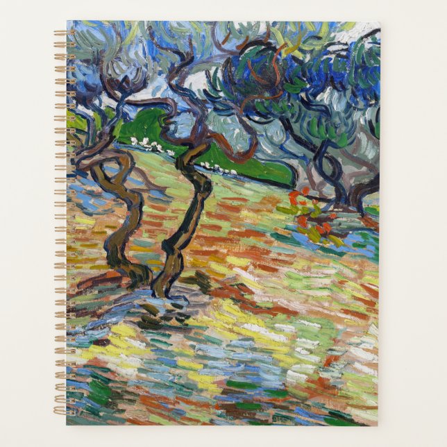 Vincent van Gogh - Olivenbäume: Hellblauer Himmel Planer (Vorderseite)