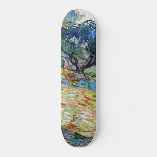 Vincent van Gogh - Olivenbäume: Hellblauer Himmel Skateboard (Vorderseite)