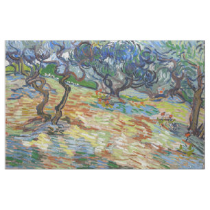 Vincent van Gogh - Olivenbäume: Hellblauer Himmel Stoff