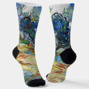 Vincent van Gogh - Olivenbäume: Heller blauer Himm Socken