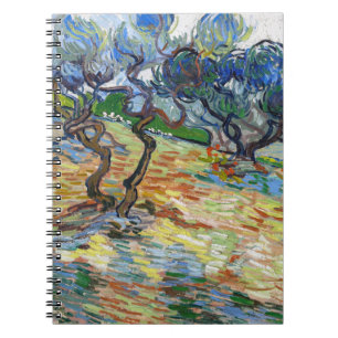 Vincent van Gogh - Olivenbäume: Helles Blaue Himme Notizblock