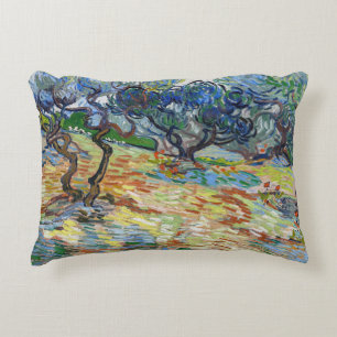 Vincent van Gogh - Olivenbäume: Helles blaues Himm Dekokissen