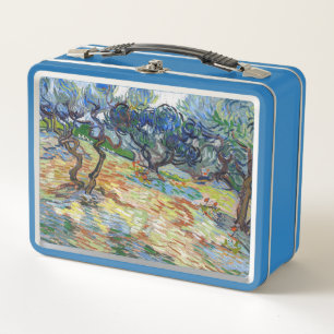Vincent van Gogh - Olivenbäume: Helles blaues Himm Metall Brotdose