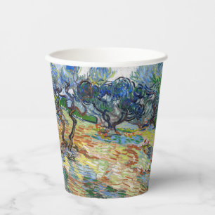 Vincent van Gogh - Olivenbäume: Helles blaues Himm Pappbecher