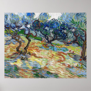 Vincent van Gogh - Olivenbäume: Helles blaues Himm Poster