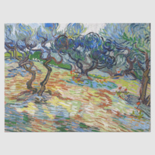 Vincent van Gogh - Olivenbäume: Helles blaues Himm Seidenpapier