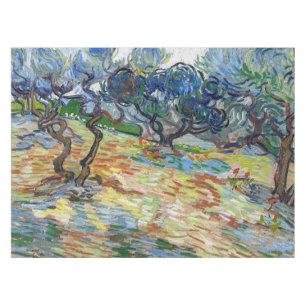 Vincent van Gogh - Olivenbäume: Helles blaues Himm Tischdecke