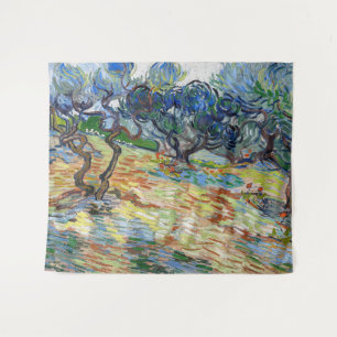 Vincent van Gogh - Olivenbäume: Helles blaues Himm Wandteppich