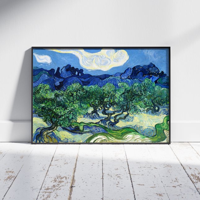 Vincent Van Gogh, Olivenbäume mit den Alpen Fotodruck (Von Creator hochgeladen)
