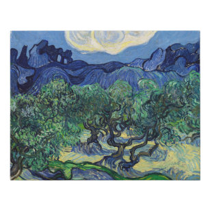 Vincent van Gogh - Olivenbäume mit den Alpen Künstlicher Leinwanddruck
