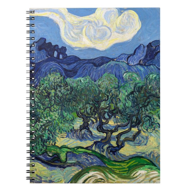Vincent van Gogh - Olivenbäume mit den Alpen Notizblock (Vorderseite)