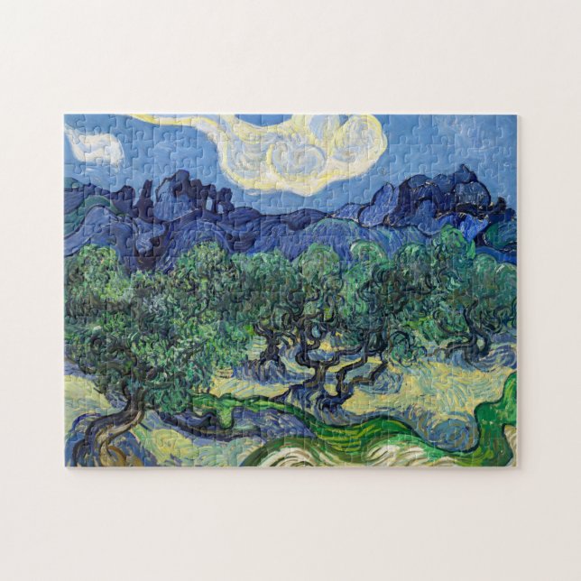 Vincent van Gogh - Olivenbäume mit den Alpen Puzzle (Horizontal)