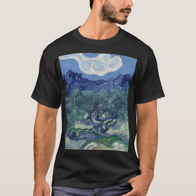 Vincent Van Gogh - Olivenbäume mit den Alpen T-Shirt (Vorderseite)