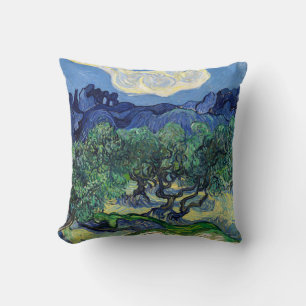Vincent van Gogh - Olivenbäume mit den Alpilles Kissen