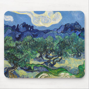 Vincent van Gogh - Olivenbäume mit den Alpilles Mousepad