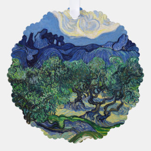 Vincent van Gogh - Olivenbäume mit den Alpilles Ornament Karte