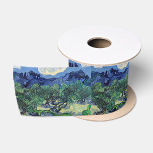 Vincent van Gogh - Olivenbäume mit den Alpilles Satinband