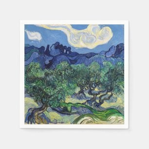 Vincent van Gogh - Olivenbäume mit den Alpilles Serviette