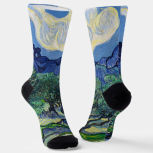 Vincent van Gogh - Olivenbäume mit den Alpilles Socken