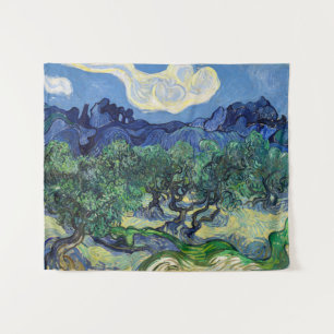Vincent van Gogh - Olivenbäume mit den Alpilles Wandteppich