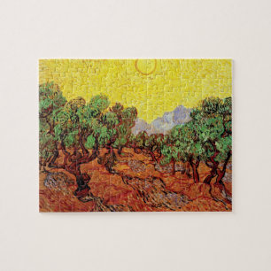 Vincent Van Gogh - Olivenbäume mit gelbem Himmel Puzzle