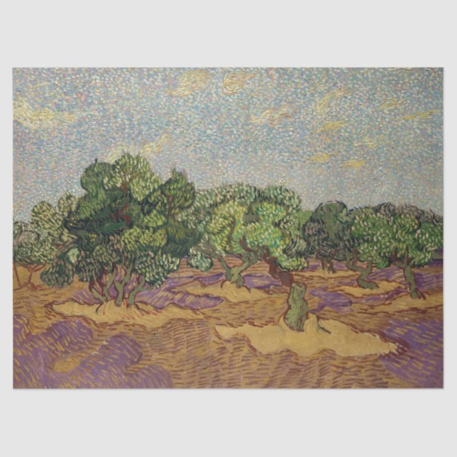 Vincent van Gogh - Olivenbäume Seidenpapier (Vorderseite)