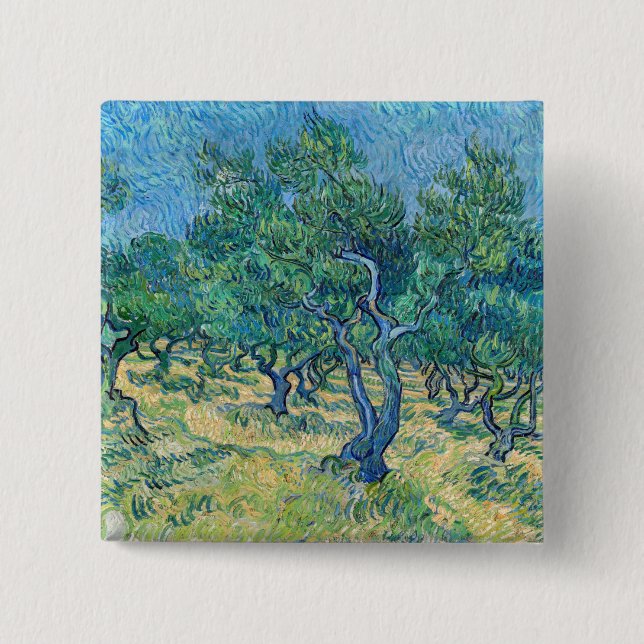 Vincent van Gogh - Olivenhain Button (Vorderseite)
