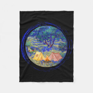 Vincent Van Gogh Olivenhain Camping Grafik Fo Fleecedecke