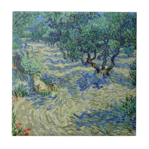 Vincent van Gogh - Olivenhain: Helles Blaues Himme Fliese