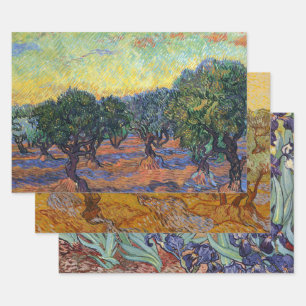 Vincent Van Gogh Olivenhain Impressionismus Kunst Geschenkpapier Set