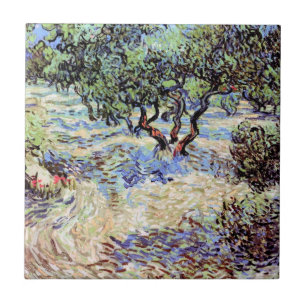 Vincent Van Gogh - Olivenhain Kunstdruck Fliese