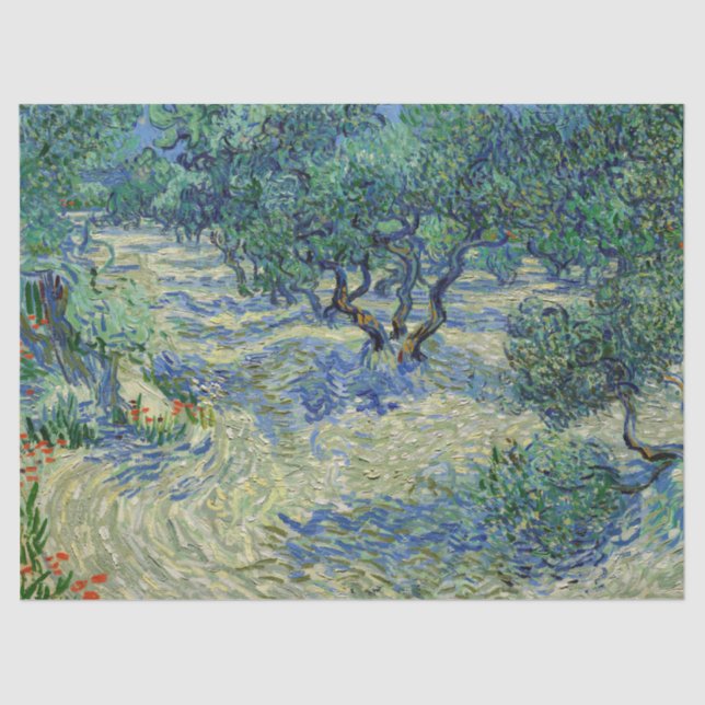 Vincent van Gogh - Olivenhain Seidenpapier (Vorderseite)