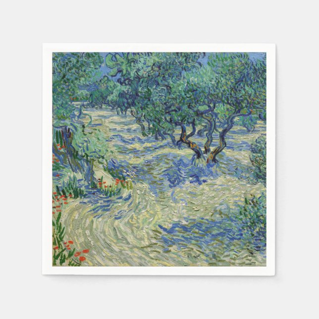 Vincent van Gogh - Olivenhain Serviette (Vorderseite)