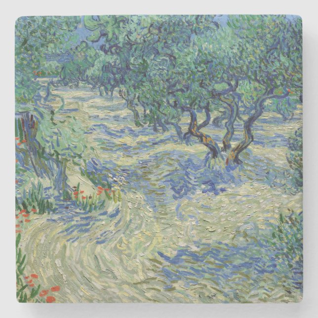 Vincent van Gogh - Olivenhain Steinuntersetzer (Vorderseite)