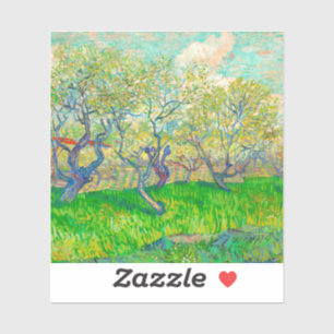 Vincent van Gogh Orchard in Blossom Aufkleber