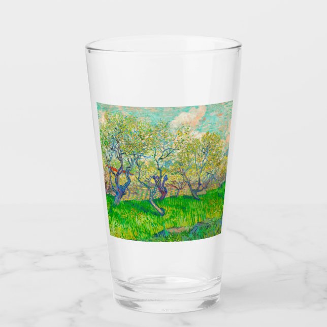Vincent van Gogh Orchard in Blossom Glas (Vorderseite)