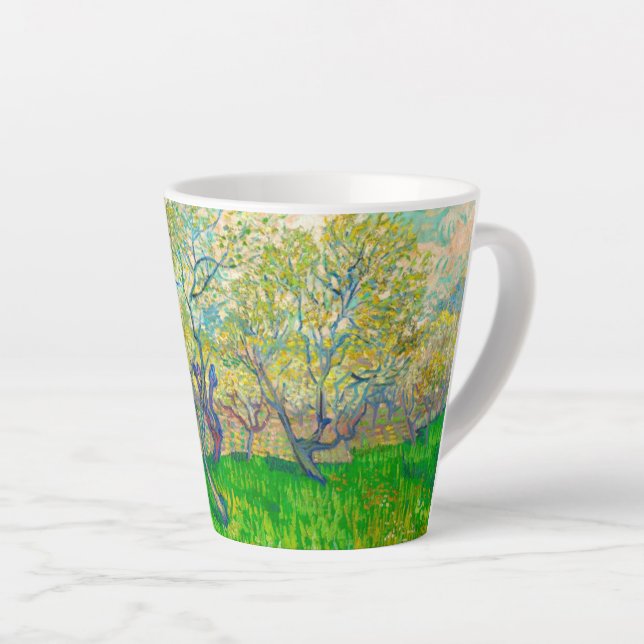 Vincent van Gogh Orchard in Blossom Milchtasse (Rechte Ecke)