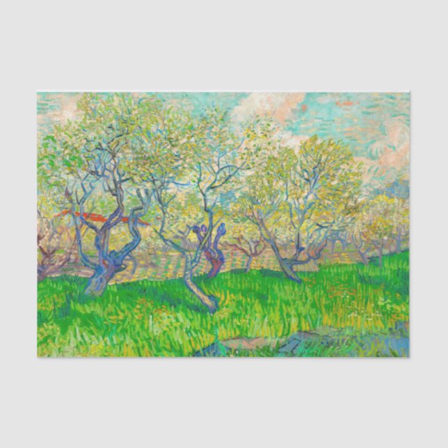 Vincent van Gogh Orchard in Blossom Seidenpapier (Vorderseite)