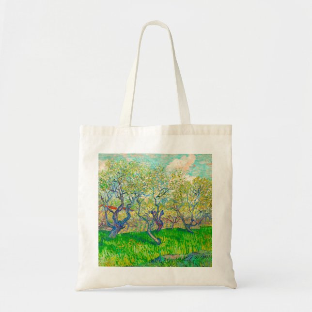 Vincent van Gogh Orchard in Blossom Tragetasche (Vorne)