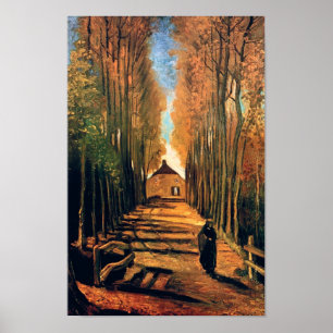 Vincent Van Gogh - Pappelallee im Herbst Poster