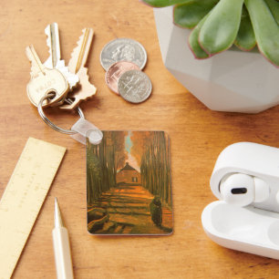 Vincent van Gogh - Pappelallee im Herbst Schlüsselanhänger