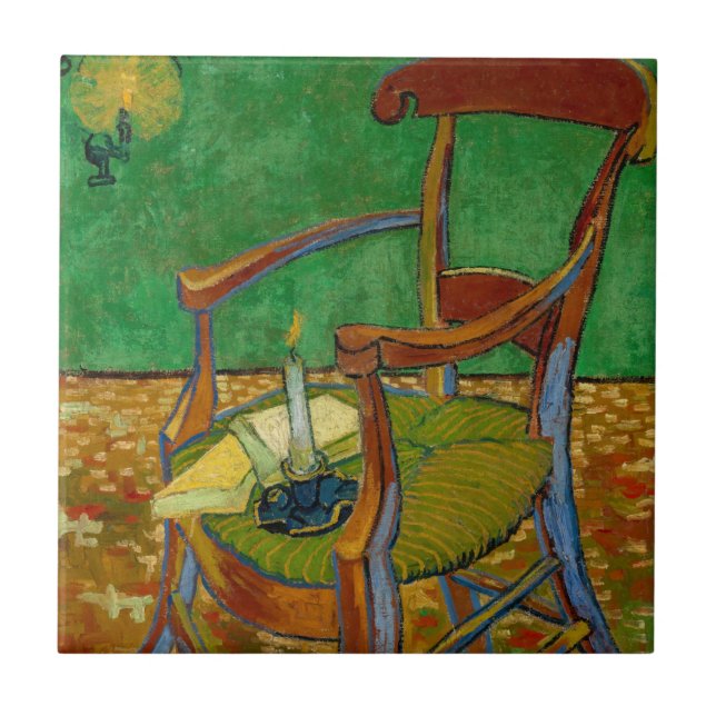 Vincent van Gogh - Paul Gauguins Sessel Fliese (Vorderseite)