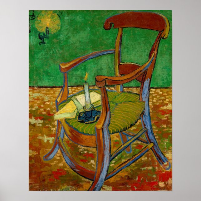 Vincent van Gogh - Paul Gauguins Sessel Poster (Vorne)