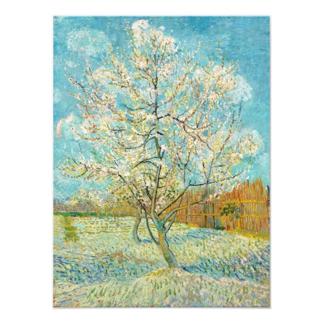 Vincent van Gogh - Pink Peach Tree in Blossom Fotodruck (Vorne)
