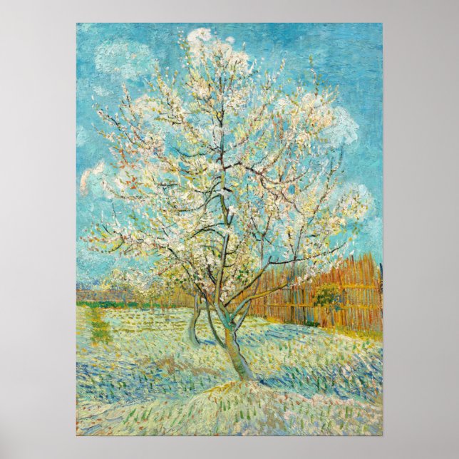 Vincent van Gogh - Pink Peach Tree in Blossom Poster (Vorne)