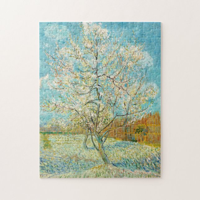 Vincent van Gogh - Pink Peach Tree in Blossom Puzzle (Vertikal)