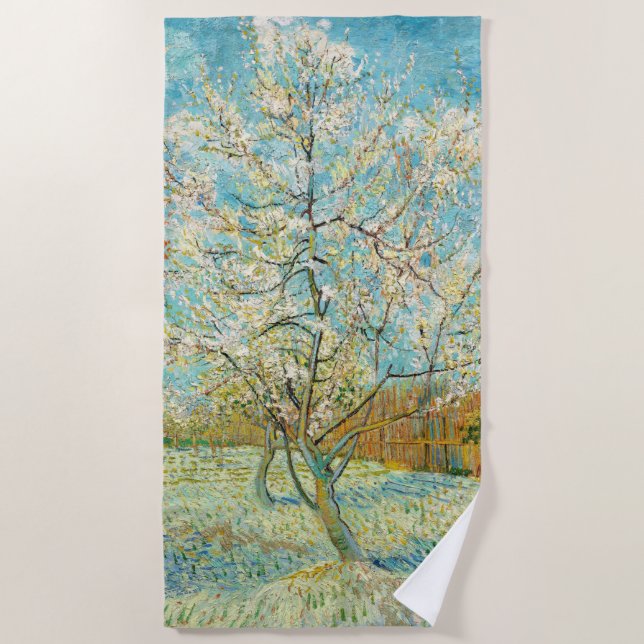 Vincent van Gogh - Pink Peach Tree in Blossom Strandtuch (Vorderseite)