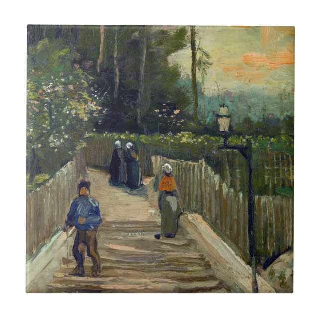 Vincent van Gogh - Piste in Montmartre Fliese (Vorderseite)