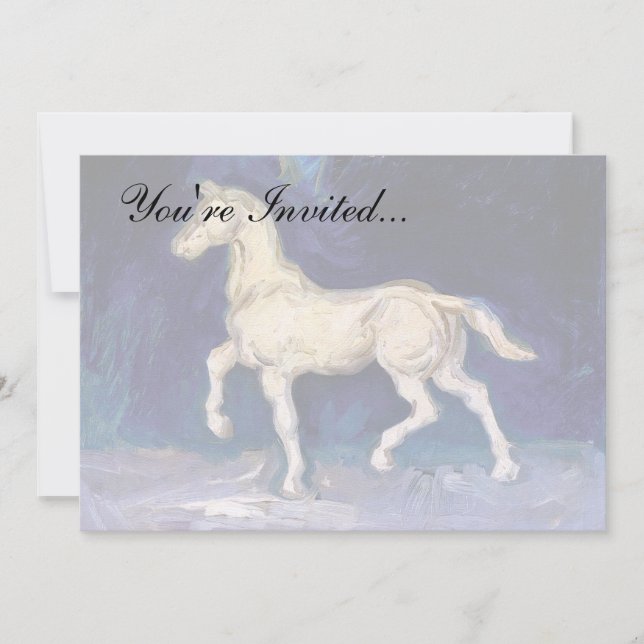 Vincent Van Gogh - Plaster Statuette eines Pferdes Einladung (Vorderseite)